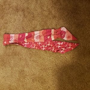 Coach Accessories - Coac pink thin silk pink heart scarf Coach Accessories - Coac pink thin silk pink heart scarf